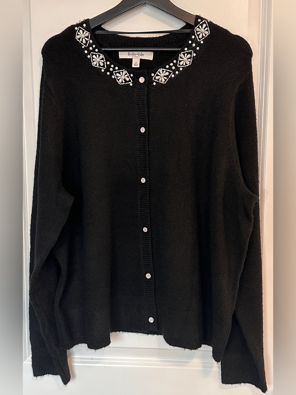 Belle Isle Jewel Neck Cardigan by Torrid in Deep Black Size 2X